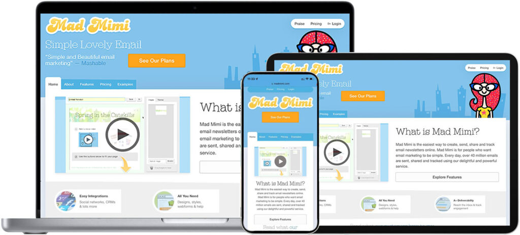 Email Marketing with MadMimi Autoresponder, runs email campaigns on autopilot.
